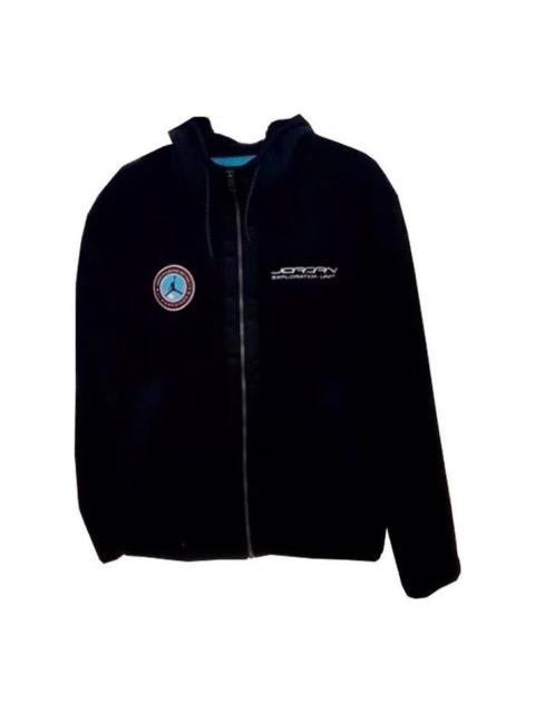 Jordan Air Jordan Brand Patch Zipper Hoodie Men's Black FB1908-010