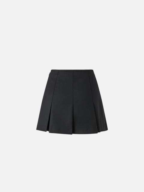 PINKO PLEATED WOOL-BLEND MINI SKIRT