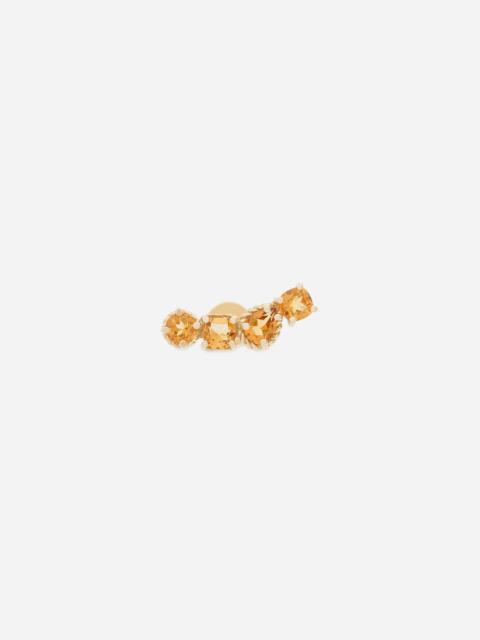 Dolce & Gabbana Single earring in yellow gold 18kt with citrines