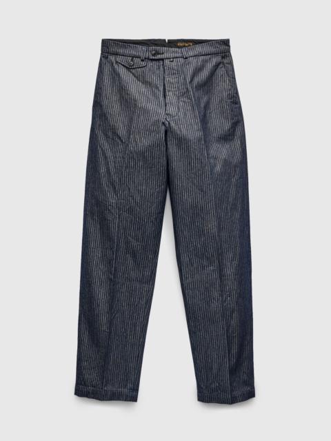 Studio D'Artisan OR-1123 Tailor Work Trousers in Indigo Stripe