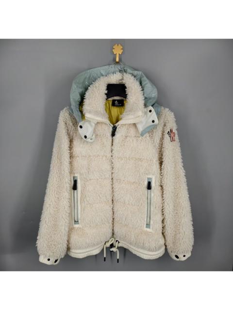 Moncler Moncler white teddy fleece and down jacket
