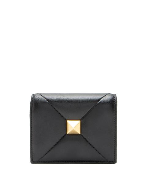 Valentino Valentino Black Leather Roman Stud Flap Wallet (Authentic Pre-Loved)