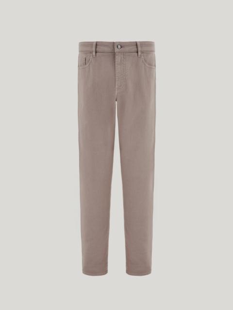 Canali HAZELNUT REGULAR FIT FIVE POCKET DENIM COTTON PANTS