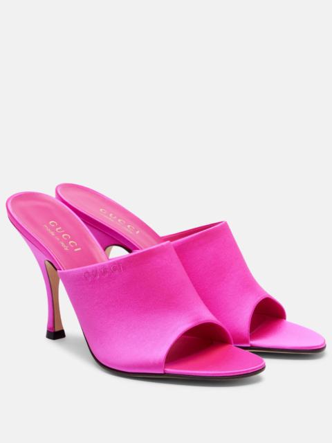GUCCI 95 satin mules