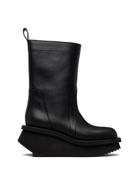 Rick Owens Black Low Factory Pull On Chelsea Boots