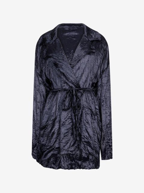 Roberto Cavalli Crinkle Effect Belted Jacket