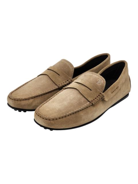 Tod's City Gommino Penny Suede Loafers Brown UK 7.5 US 9 NWB $695