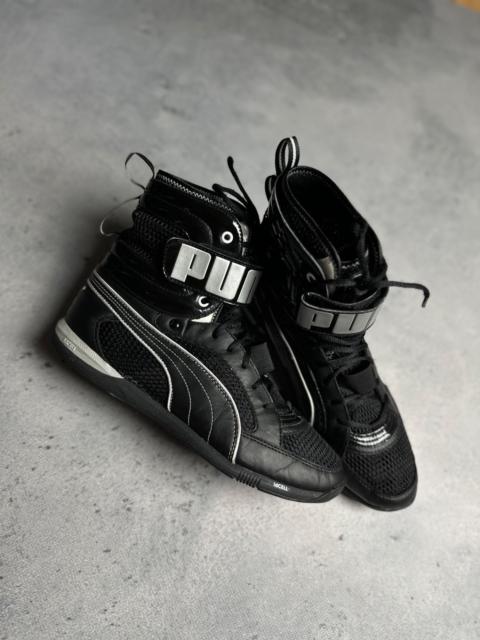 Other Designers Puma × Vintage - Puma Archive Mens Black & Silver High-Top Speedcat Sneakers