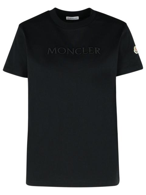 Moncler Black Cotton T-Shirt Women