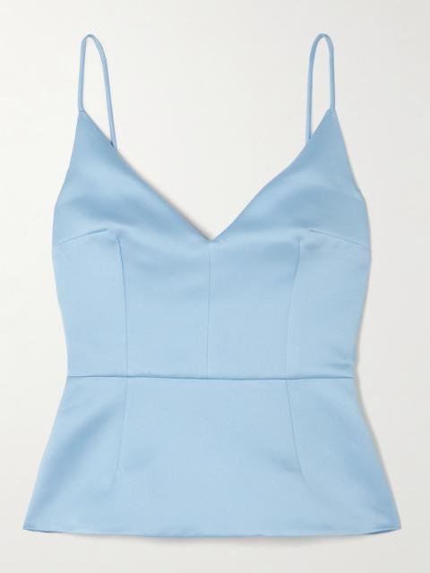 EMILIA WICKSTEAD Vero Duchesse-satin Peplum Top