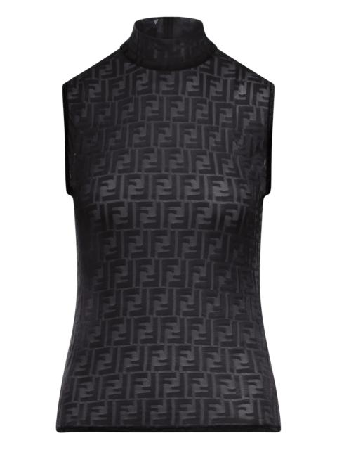 FENDI Fendi High-neck Patterned Top