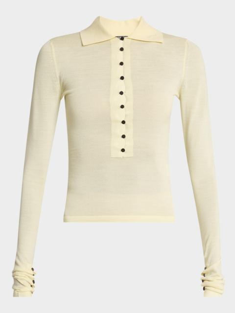 JACQUEMUS The Merino Polo Top