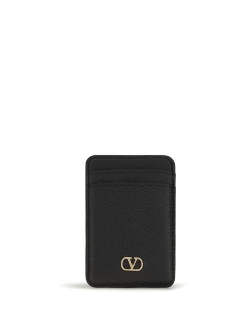 Valentino Valentino Garavani VLogo Magnetic Card Holder Nero
