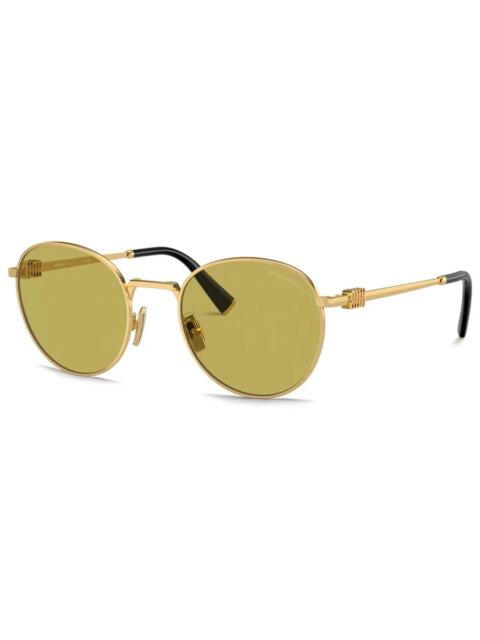 Miu Miu Miu Miu Olive Green Round Ladies Sunglasses MU 55ZS 5AK07O 50