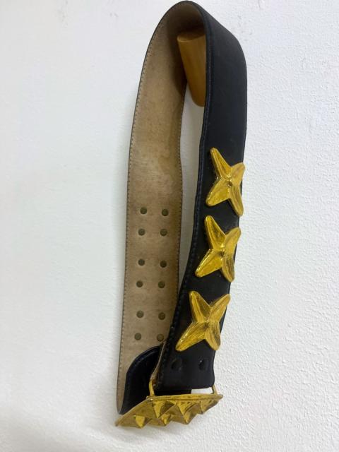 KENZO Kenzo Paris Leather Belt Gold Toned Studed
