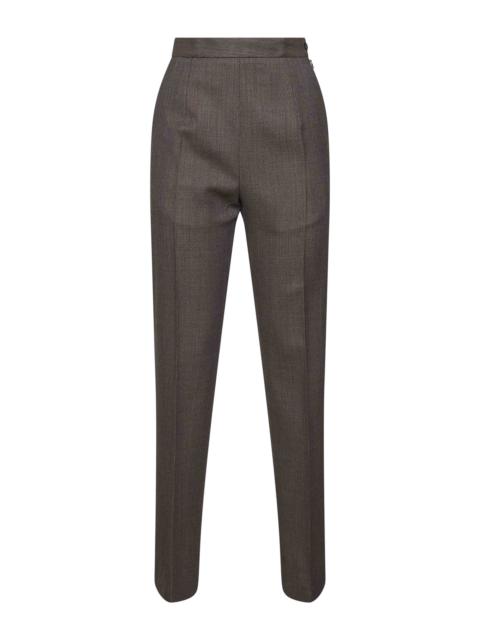 MM6 Maison Margiela Brown virgin wool canvas trousers