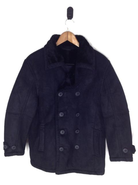 Other Designers Vintage - Zippo Shearling-Lined Double-Breasted Peacoat Jacket Size M