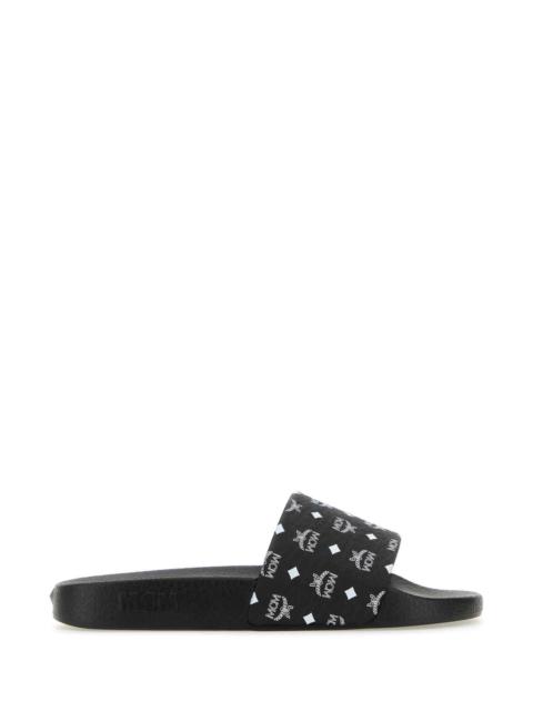 MCM Mcm Women Black Rubber Slippers