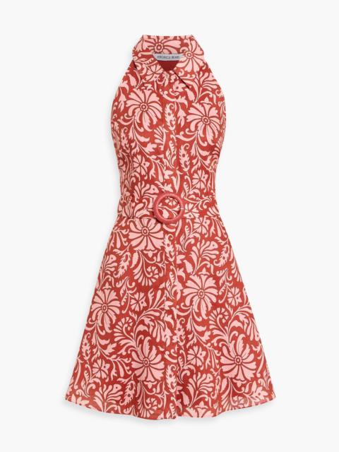 VERONICA BEARD Beau floral-print linen mini dress