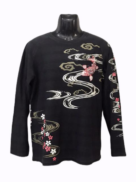 Other Designers Japanese Brand - EMBROIDED KOI FISH SUKAJAN LONG SLEEVE SHIRT