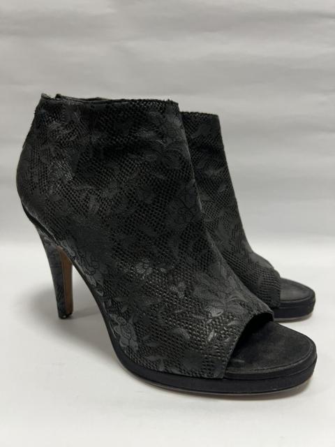 CHANEL Chanel - Lace Coco Mark Open Toe Short Boots