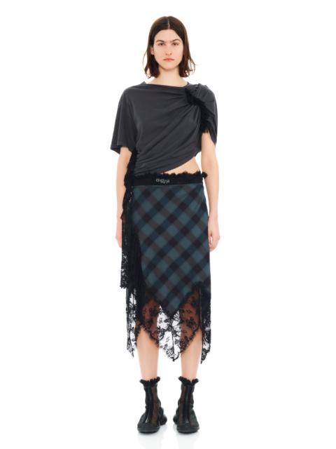 Collina Strada SEA PINE PLAID WATERLILY SKIRT