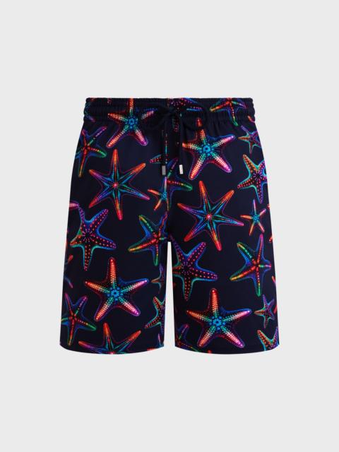 Vilebrequin Men Long Stretch Swim Shorts Disco Stars