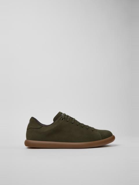 CAMPERLAB Green Nubuck Sneakers for Men.