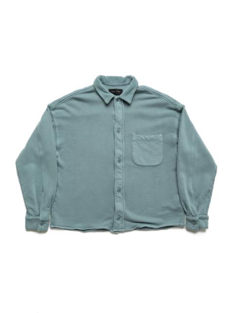 LES TIEN Heavyweight L/S Cuban Shirt - Slate Grey