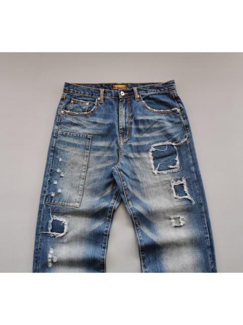 Other Designers Joge Martin Patchwork Distressed Denim Jeans
