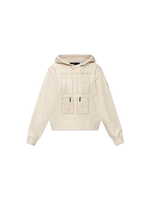 Moncler MONCLER GRENOBLE Women's Beige Hoodie New (Women's size:2;)