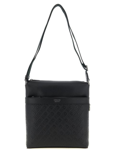 FERRAGAMO Ferragamo Men 'Ferragamo Monogram' Messenger Crossbody Bag