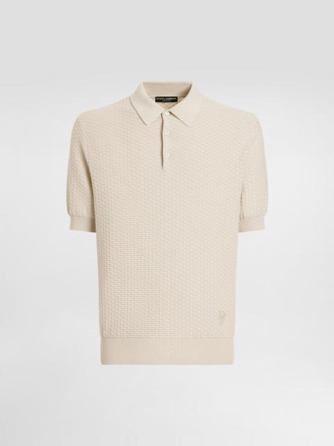 Dolce & Gabbana Cotton polo-shirt with embroidered logo