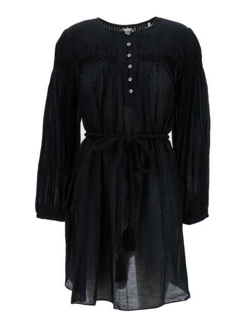 Isabel Marant Étoile Isabel Marant Etoile Women Black 'Adeliani' Mini Dress In Cotton Blend Woman