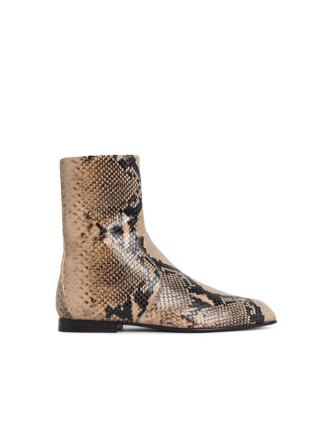 KHAITE Khaite 'COLT' Snake Leather Ankle Boots