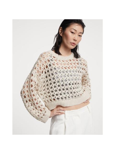 Brunello Cucinelli Brunello Cucinelli Wobeige Openwork Knit Sweater