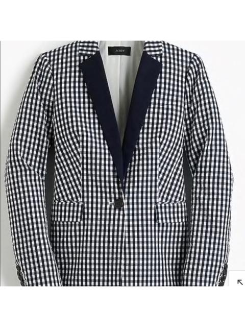 J. Crew - I.crew puckered gingham blazer