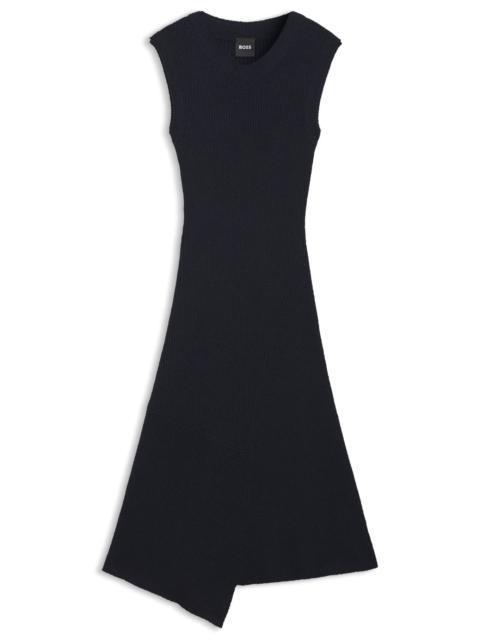 BOSS BOUCLÉ-YARN DRESS IN A SLIM FIT
