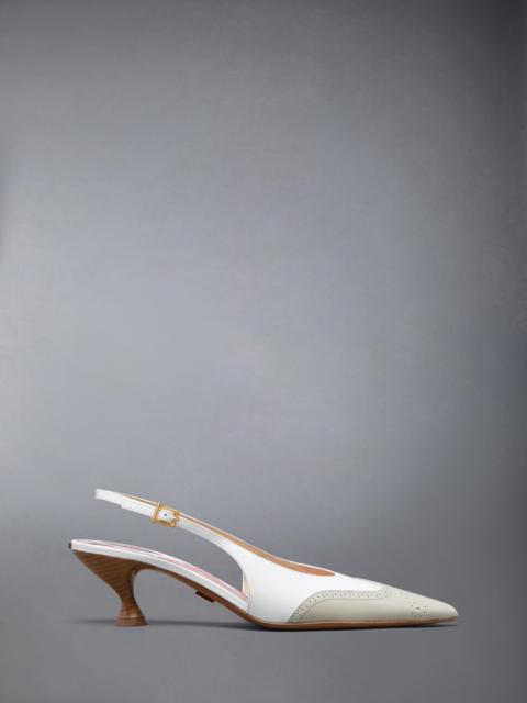 Thom Browne SOFT PATENT WINGTIP SLINGBACK 50MM