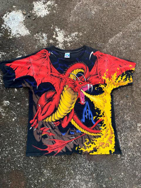 Vintage 1993 Liquid Blue Knight and Dragon T-Shirt