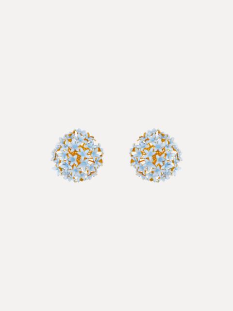 Oscar de la Renta SMALL FOXGLOVE POMPOM CLIP-ON EARRINGS