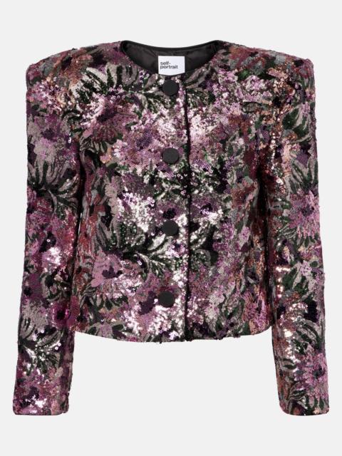 self-portrait Sequined jacket