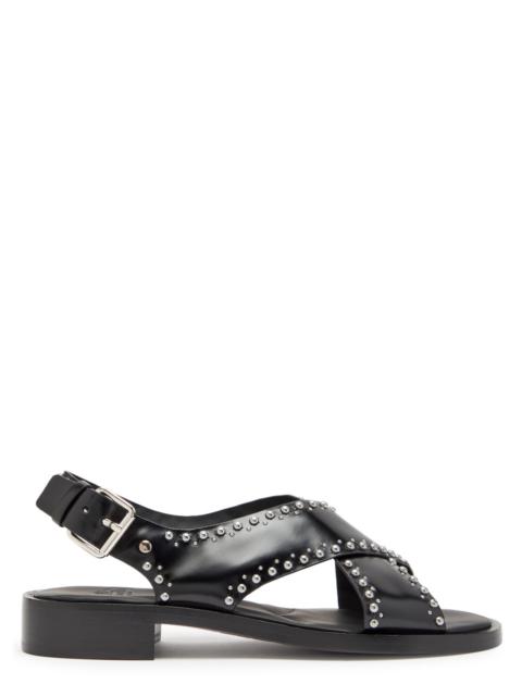 Church's Church's Remi Stud-embellished Glossed Leather Sandals