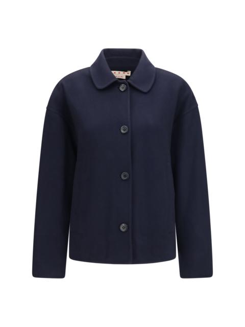 Marni Marni Women Wool Jacket With Logo Embroidery