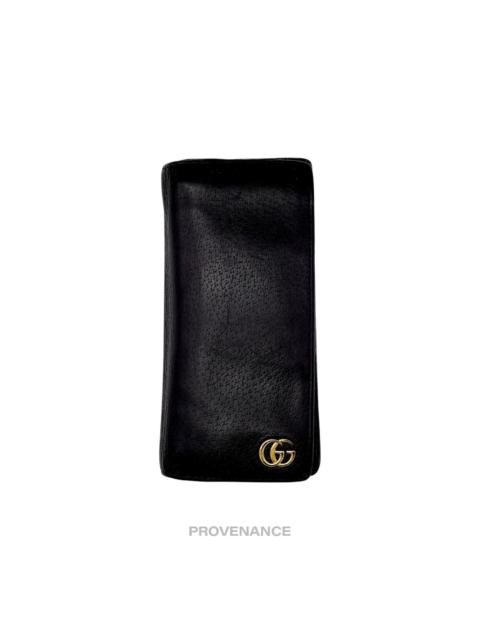 GUCCI Gucci GG Marmont Long Wallet - Black Leather