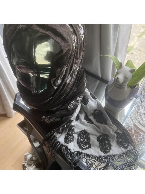 Other Designers Unique Vintage Women's Black and Brown Scarf-wraps