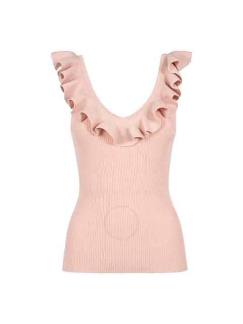 Zimmermann Zimmermann Dusty Pink Chintz Scoop Neck Frill Tank Top