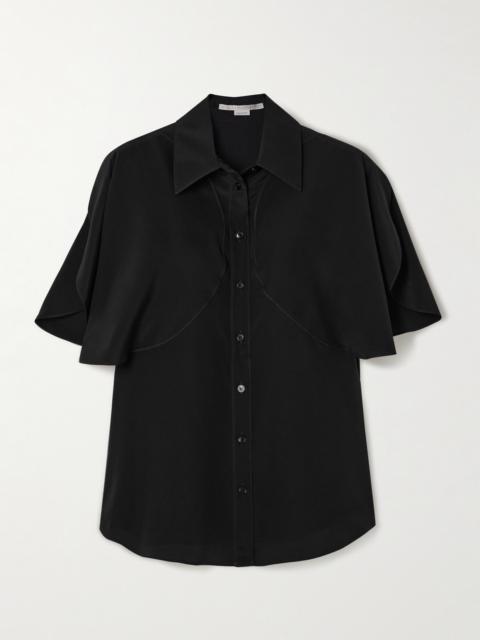 Stella McCartney Paneled Silk-crepe Shirt