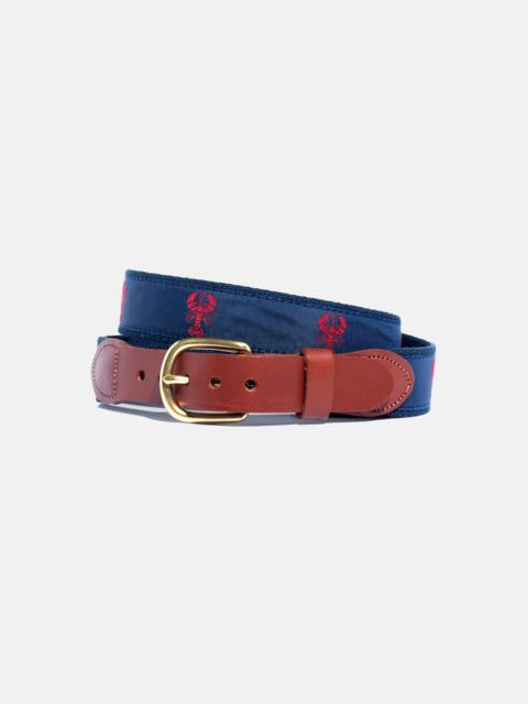 J. PRESS MADE-IN-USA RED LOBSTER MOTIF BELT