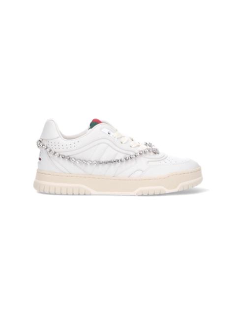 GUCCI Gucci Re-Web Crystal Chain Sneakers